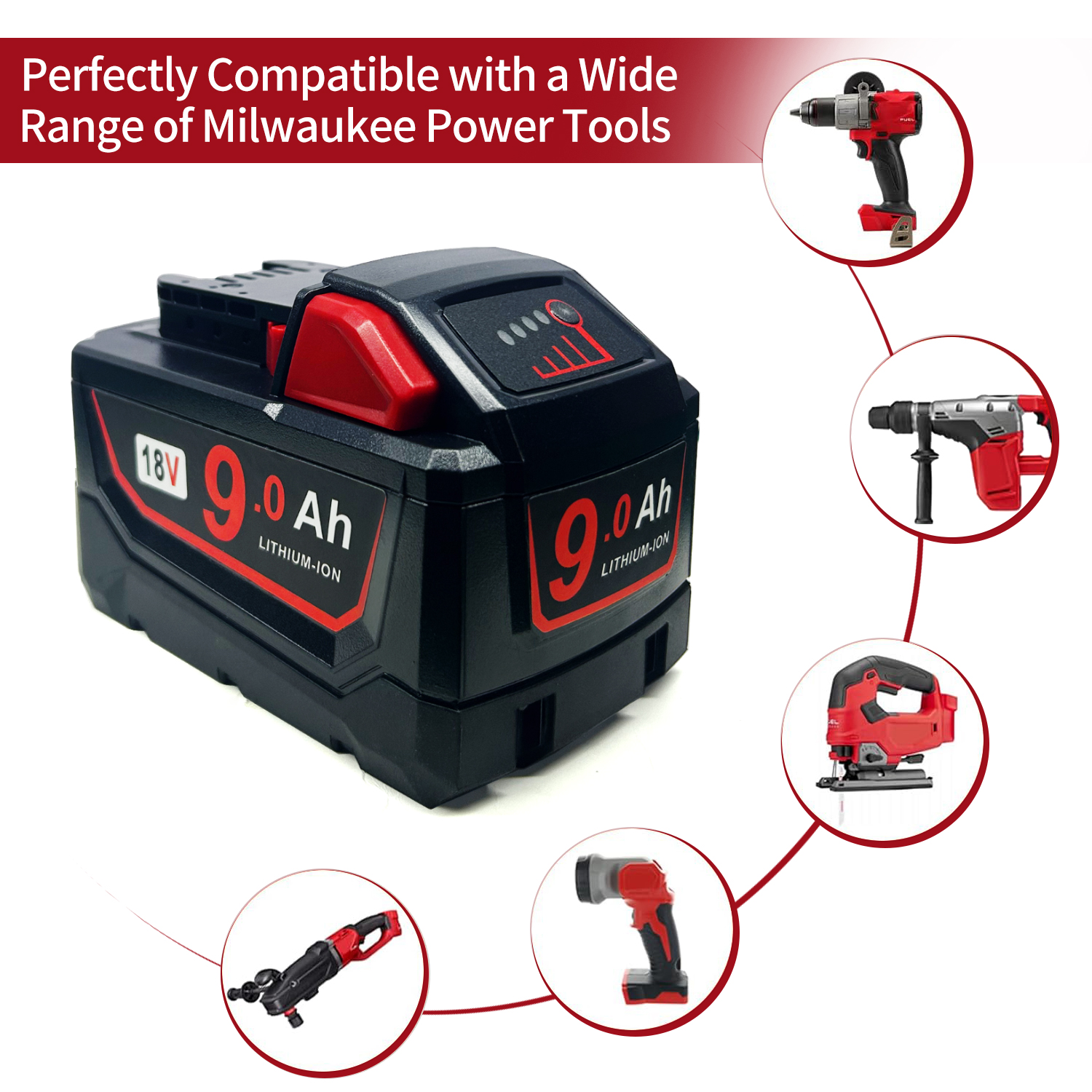 18V 9.0Ah High-Capacity Battery – Compatible with M18 XC Series - Image 4