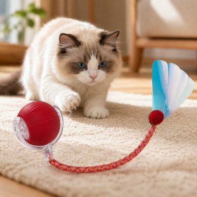 Automatic Rolling Interactive Cat Toy Ball for Cats & Dogs