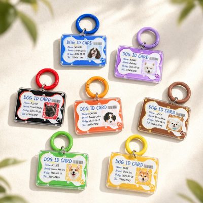 Custom Pet ID Tag with Photo & Phone Number