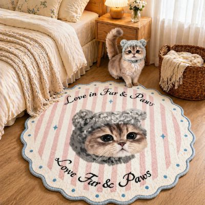 Custom Pet Photo Rug Personalized Dog & Cat Gift