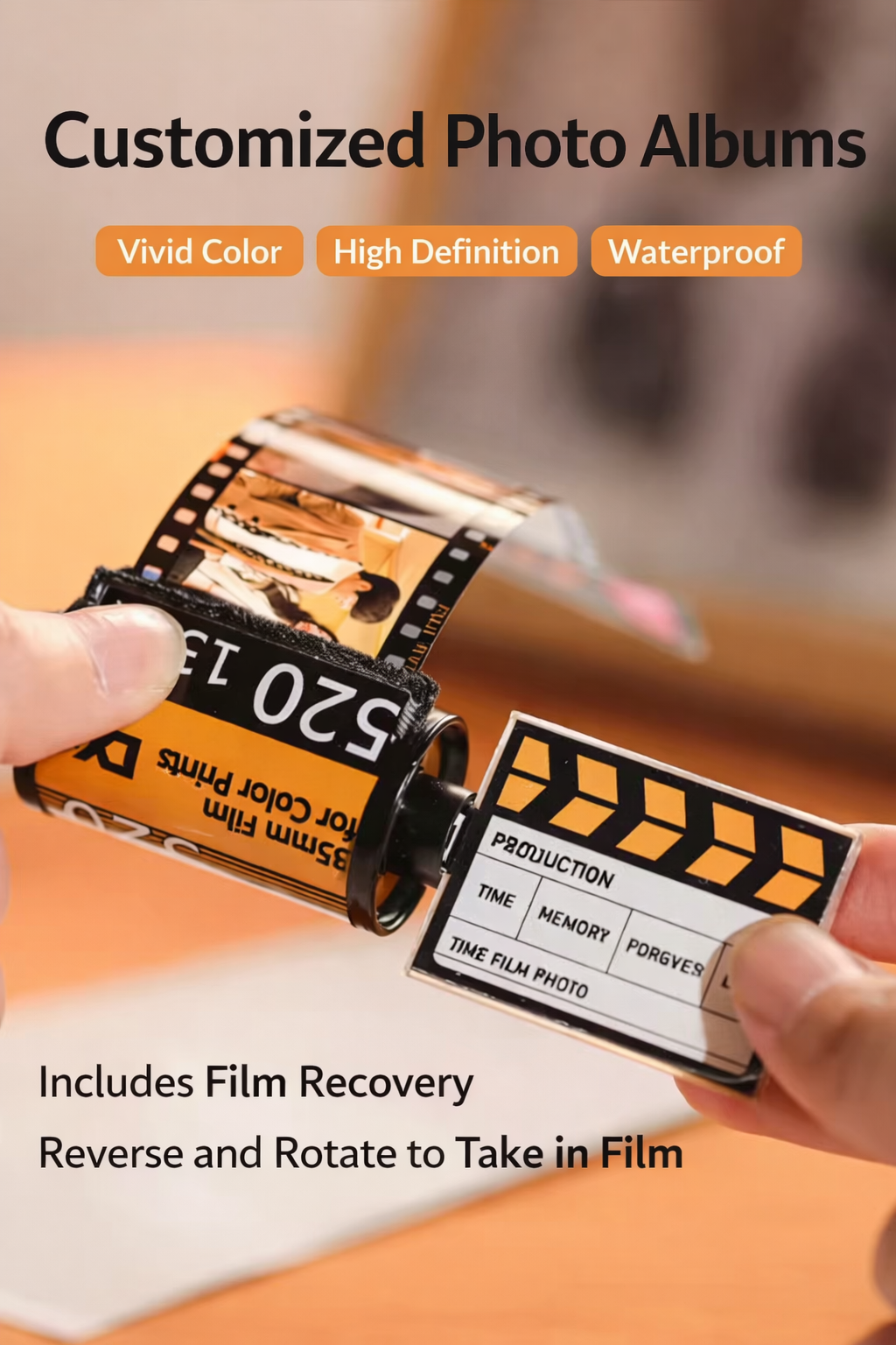 Personalized Film Photo Album – Custom Picture Roll Gift for Couples, Anniversary & Special Memories - Image 3