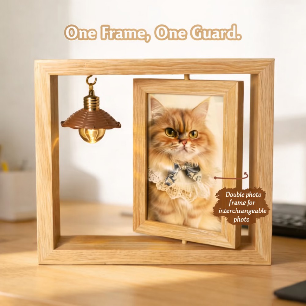 Personalized Pet Memorial Frame with LED Light, Custom Engraving & Photo Display – A Meaningful Keepsake Gift for Pet Lovers - Image 4