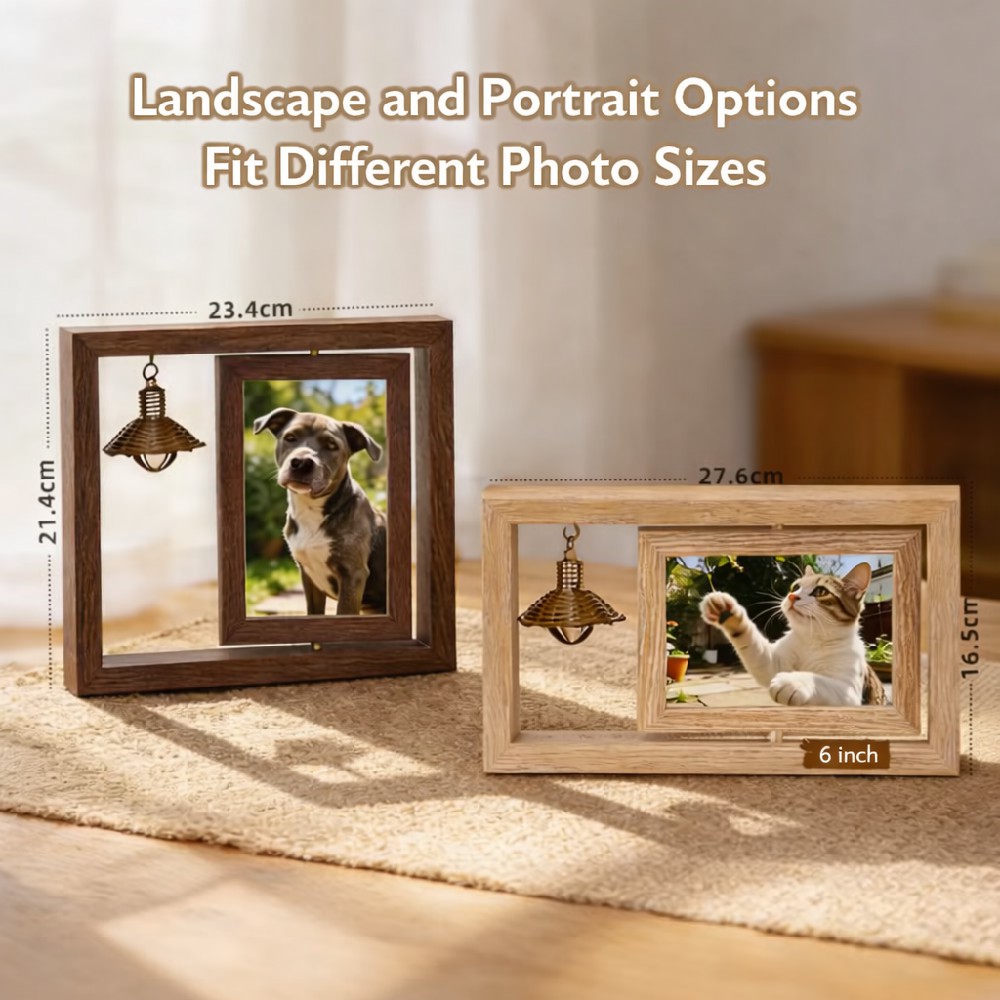 Personalized Pet Memorial Frame with LED Light, Custom Engraving & Photo Display – A Meaningful Keepsake Gift for Pet Lovers - Image 5