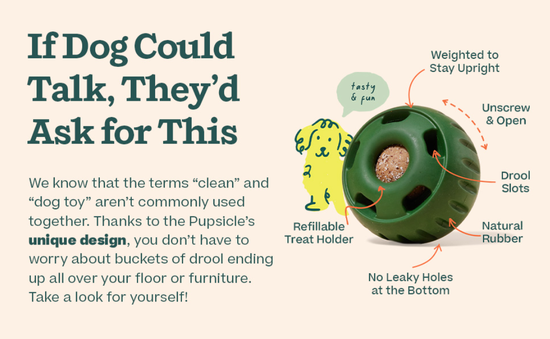 Pupsicle Interactive Dog Ball Toy & Treat Tray – Long-Lasting, Easy to Clean, for Medium & Large Dogs - Image 14