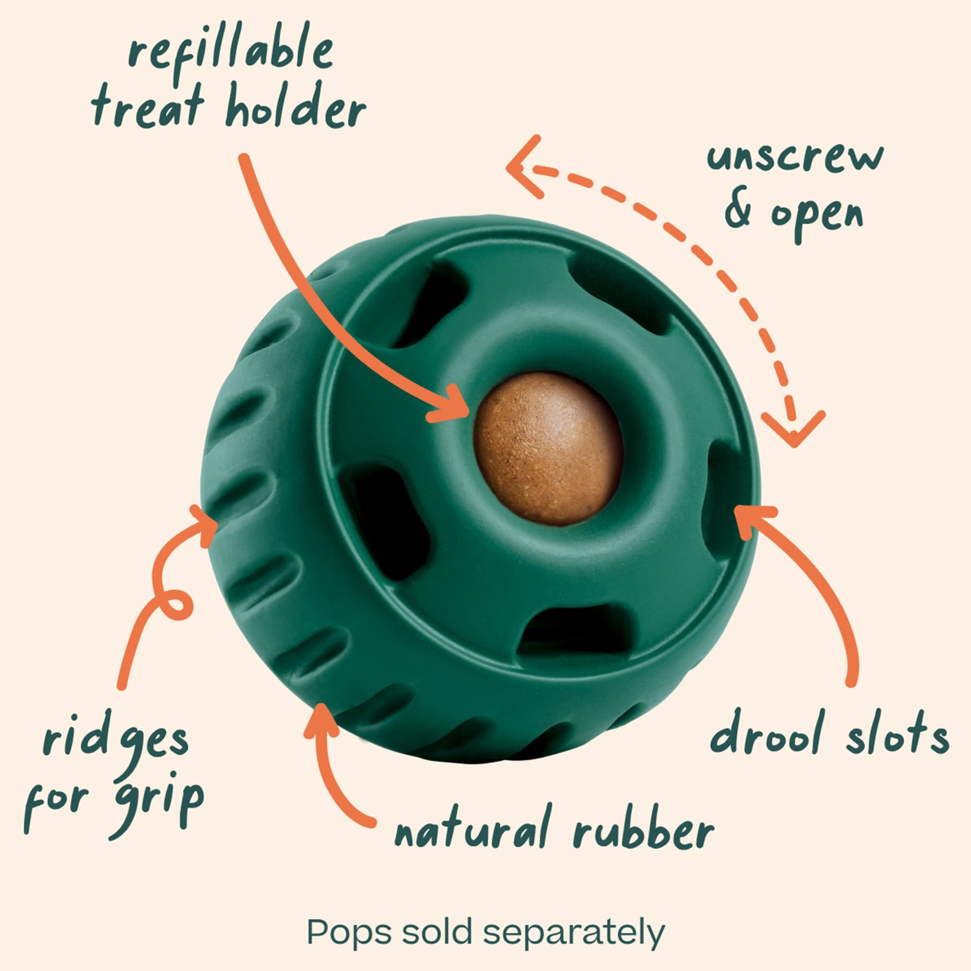 Pupsicle Interactive Dog Ball Toy & Treat Tray – Long-Lasting, Easy to Clean, for Medium & Large Dogs - Image 6