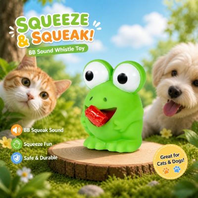 Frog & Dinosaur Squeeze Toy with BB Whistle Sound