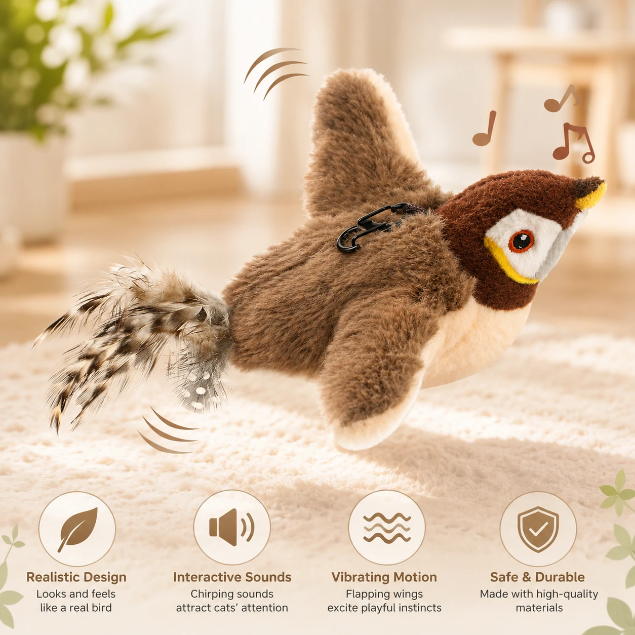 Interactive Flapping Bird Cat Toy - Image 6