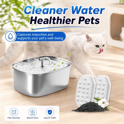 Cat Water Fountain Filters & Sponges for 108oz/3.2L Fountain