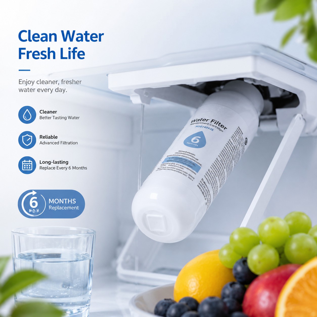 Universal LT1000P Refrigerator Water Filter Replacement Cartridge - Image 3