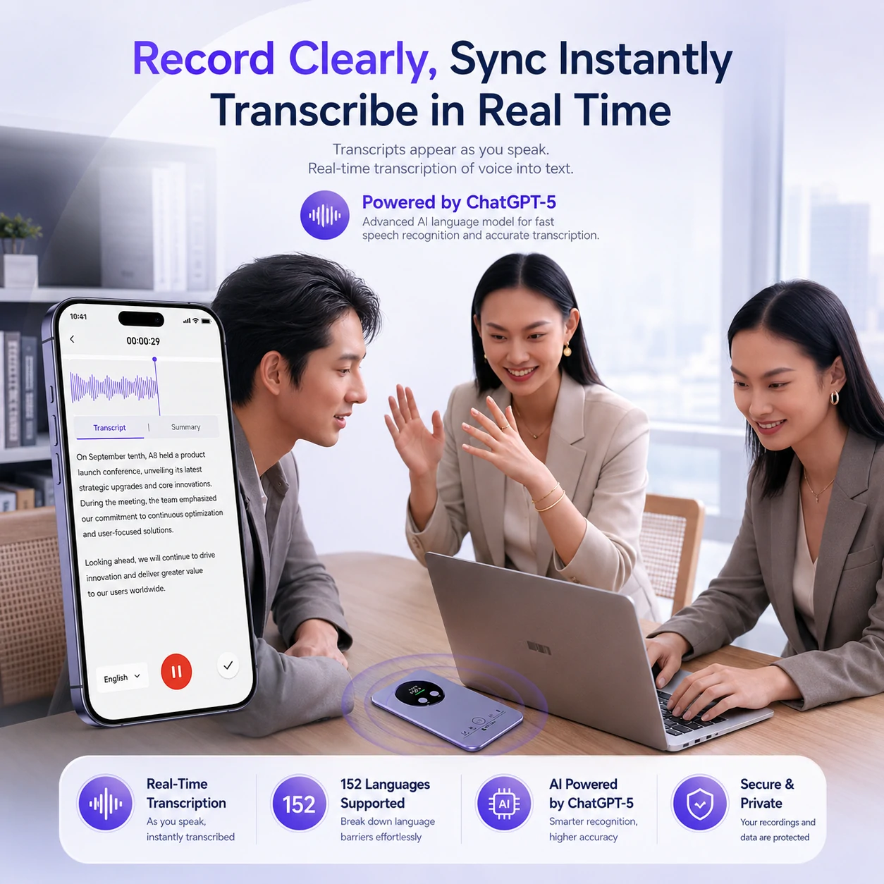 AI Voice Recorder with Real-Time Transcription & Translation - Image 6